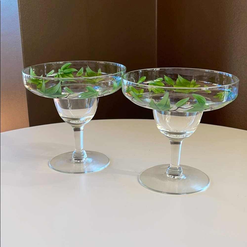 Pair of hand painted ice cream 🍨 glasses